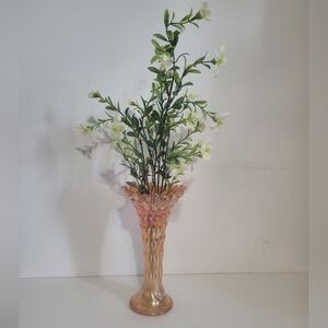 Vintage Marigold Carnival Glass Vase